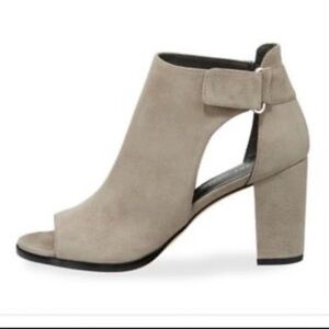 Stuart Weitzman peep toe Gray Peep-Toe Ankle Booties size 6